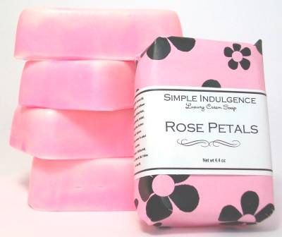 Rose Petals Shea Soap, Handmade, Simple Indulgence